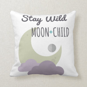 Throw Pillow - Stay Wild, Moon Child - Home Decor