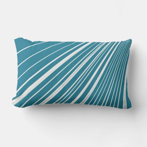 Throw Pillow Stripe Aqua Blue White