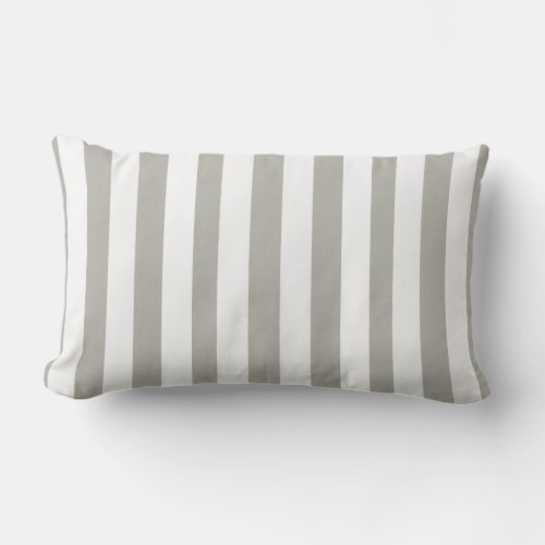 Throw Pillow Stripe Gray White