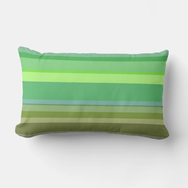 Throw Pillow Stripe Green (Front)
