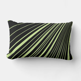Throw Pillow Stripe Green Black