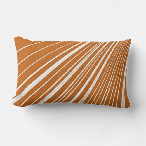 Throw Pillow Stripe Orange White