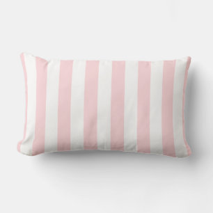 Throw Pillow Stripe Pink &White