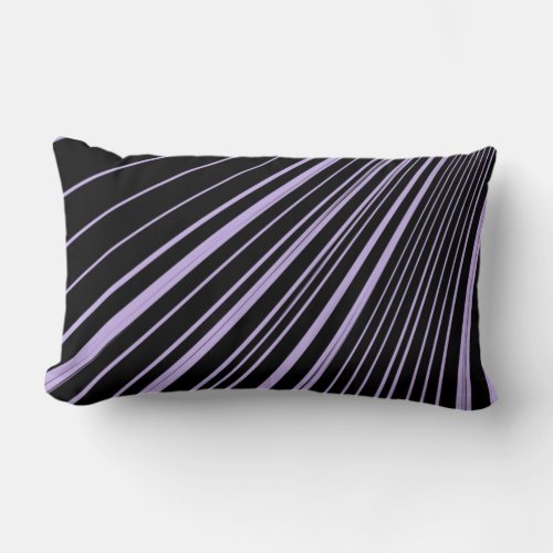 Throw Pillow Stripe Purple Black