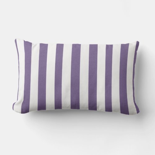 Throw Pillow Stripe Purple White