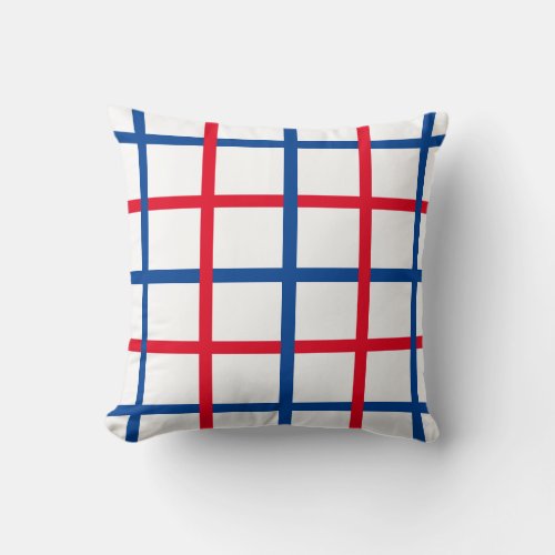 Throw Pillow_Summer Grid Stripes Throw Pillow