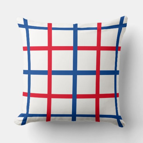 Throw Pillow_Summer Grid Stripes Throw Pillow