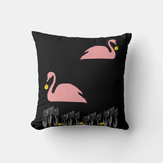 Throw Pillow Swan (Front)