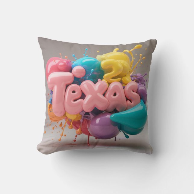 Throw Pillow Texas | gift for her  (Front)