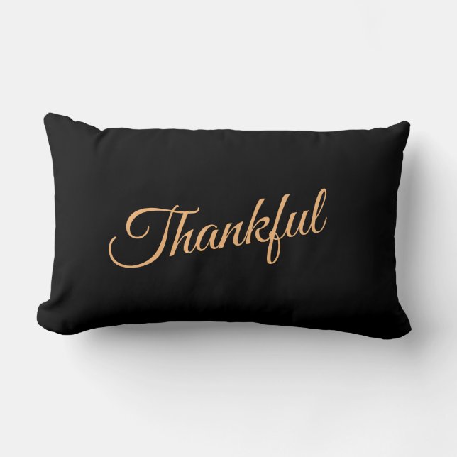 Throw Pillow-Thankful Lumbar Pillow (Front)