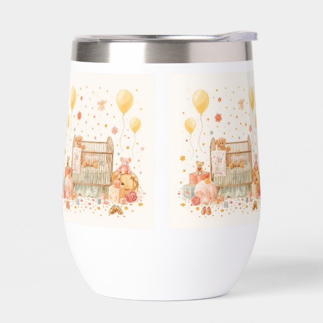 Throw Pillow Thermal Wine Tumbler (Left)