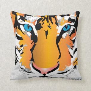 THROW PILLOW-TIGER-ORANGE PILLOW