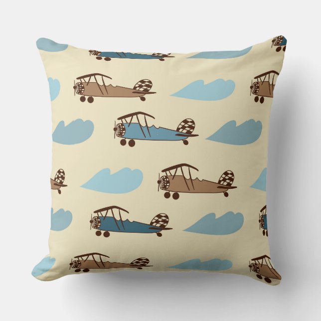 Throw Pillow Toy Airplane 2 (Front)