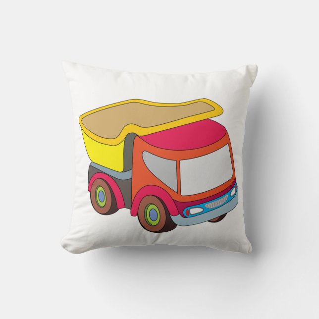 Throw Pillow/Toy Dump Truck Pillow (Front)