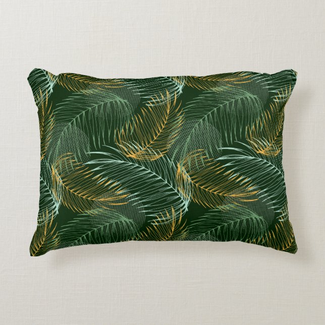Throw Pillow Tropical Palms (Front)