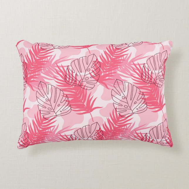 Throw Pillow Tropical Palms (Front)