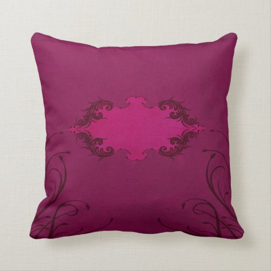 Throw Pillow Velvet Burgundy