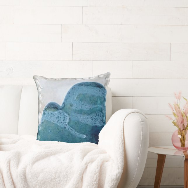 Throw Pillow Vintage 1985 Mt Tamalpais Ceramic Art (Couch)