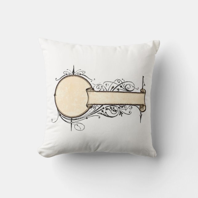 Throw Pillow Vintage Victorian  (Front)