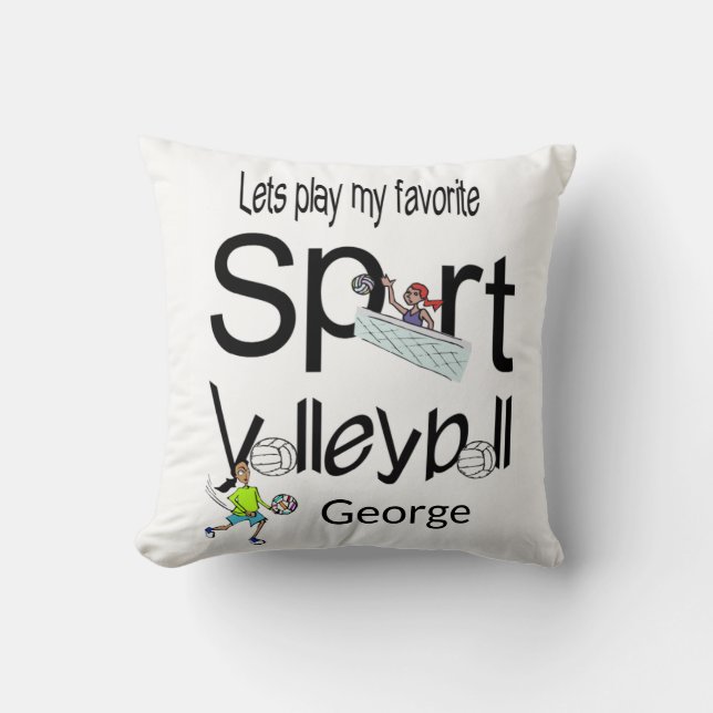 Throw Pillow Volleyball Sports (Front)