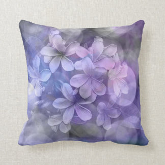 Throw Pillow - Watercolor Bokeh Purple Pulmaria