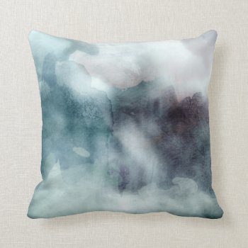 Throw Pillow - Watercolor Teals by steelmoment at Zazzle