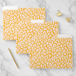 Throw Pillow White yellow abstract leopard print File Folder