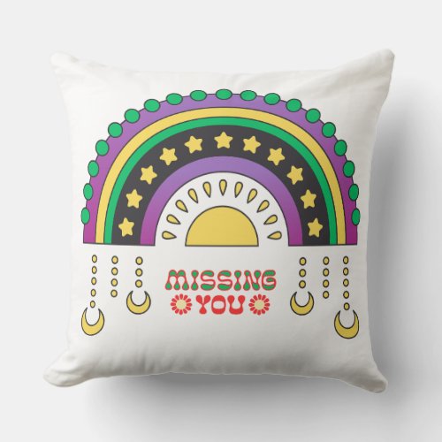 Throw Pillow will be missing you quotes 