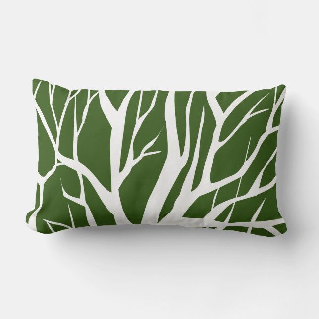 Throw Pillow-Winter Tree Lumbar Pillow (Front)