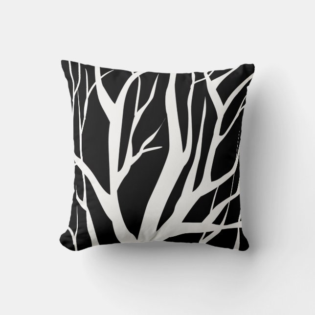 Throw Pillow-Winter Tree Pillow (Front)
