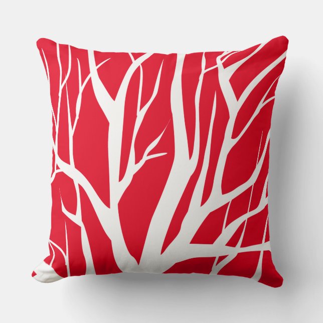 Throw Pillow-Winter Tree Pillow (Front)