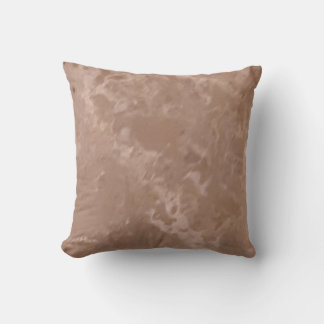 Throw pillow with a light brown marble design.