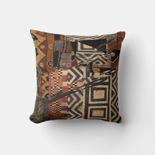 throw pillow with african textile inspiration