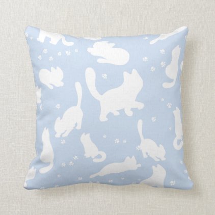 Throw Pillow With Cat Pattern