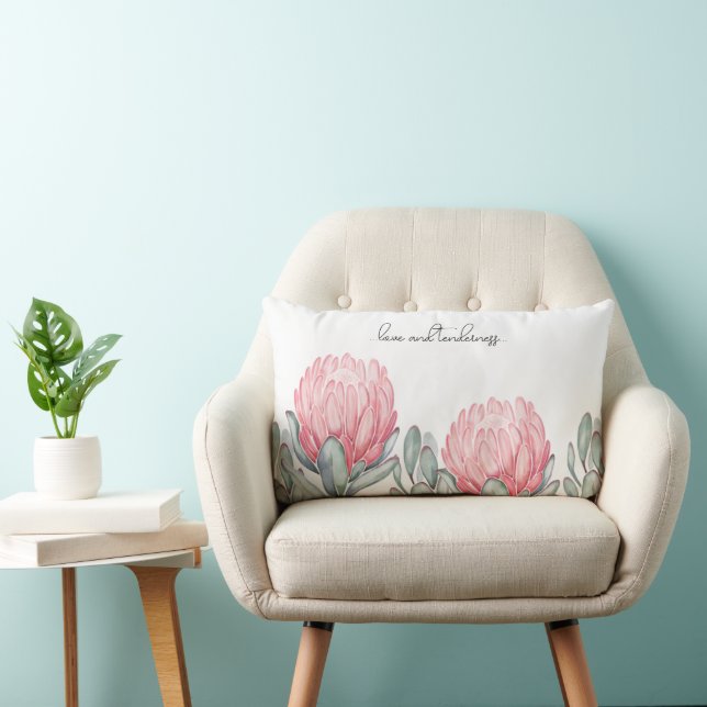 Throw Pillow with charming, delicate flowers. (Chair)