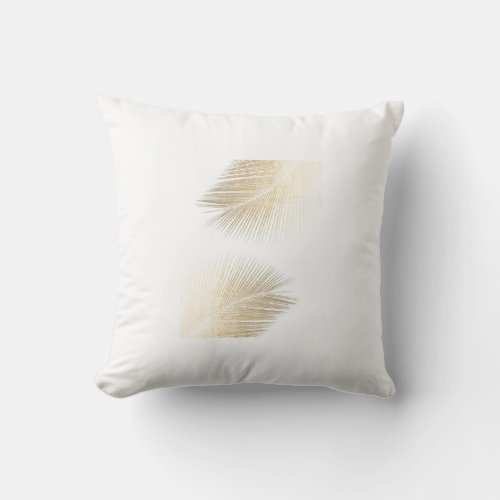 Throw Pillow with golden leaf 