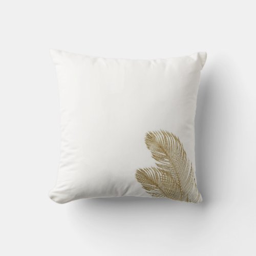 Throw Pillow with golden leaf