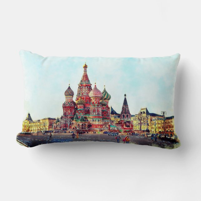 Throw Pillow with Image of St. Basil's Cathedral (Front)
