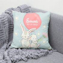 Throw Pillow with Name Nursery girl decoration