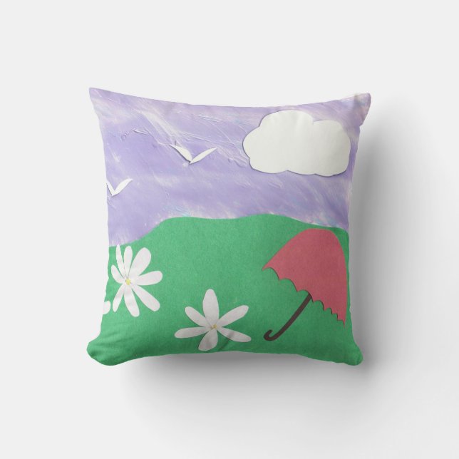 Throw Pillow with Outdoor Scene (Front)