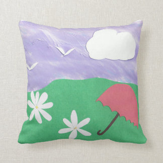 Throw Pillow with Outdoor Scene