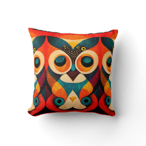 Throw Pillow with owl print