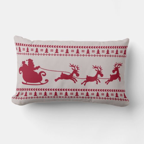 Throw Pillow with red Santas harness