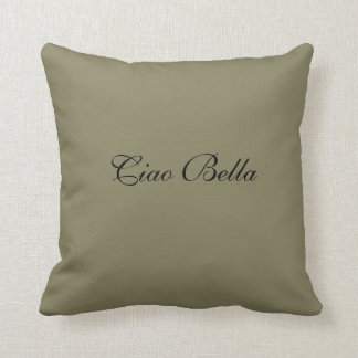 Throw pillow with script writing