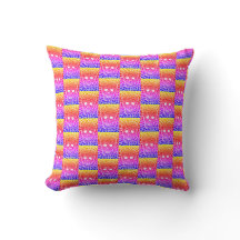 Throw Pillow with Skull Image.