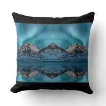 Throw Pillow with virtual mountain 