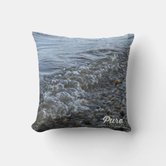Throw pillow with waves