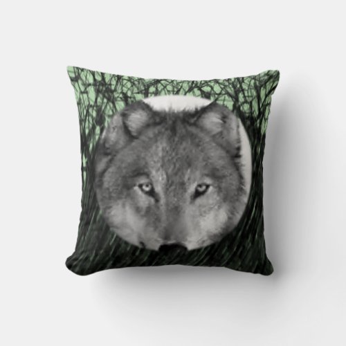 Throw Pillow Wolf