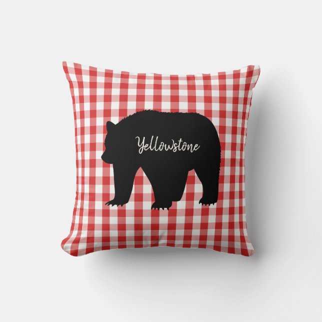 Throw Pillow-Yellowstone Bear Throw Pillow (Front)