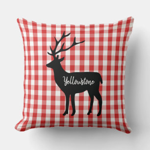 Throw Pillow-Yellowstone Deer Pillow